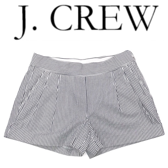 J. Crew Pants - J. Crew Pleated Shorts in Seersucker
